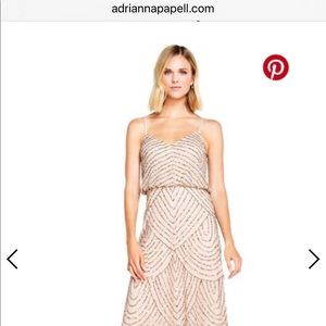 Adrianna Papell Blush Bridesmaid dress